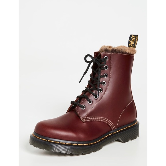 Dr. Martens Shoes - Dr. Martens 1460 Serena Faux Fur Lined Combat Boots